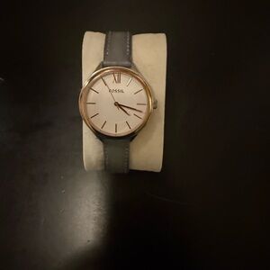 Fossil Women's Watch — Gray Strap with Gold-Tone Case
